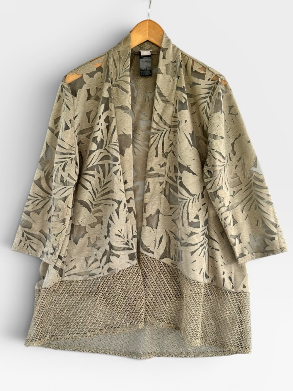 🎉5 for $45🎉 chicos open top cardigan size 12/14
